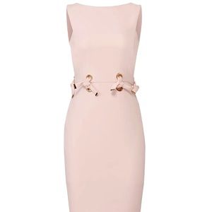 Badgley Mischka Blush Pink Grommet Dress